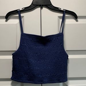 Fashionable smocking knit top